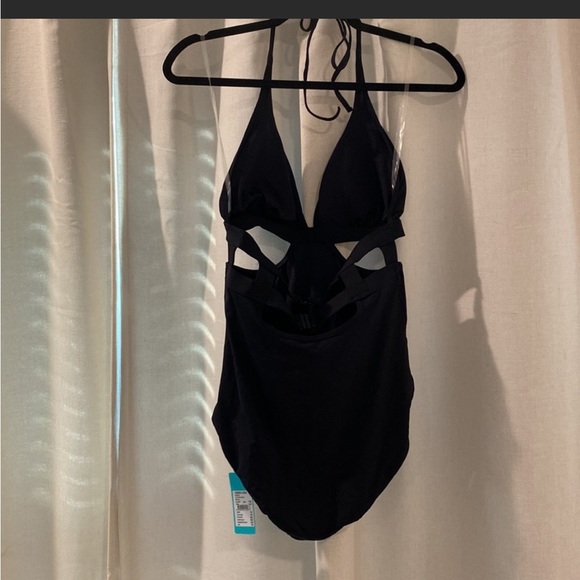 NWT Anthropologie Seafolly One piece halter with cut outs Sz US12 - Picture 3 of 9